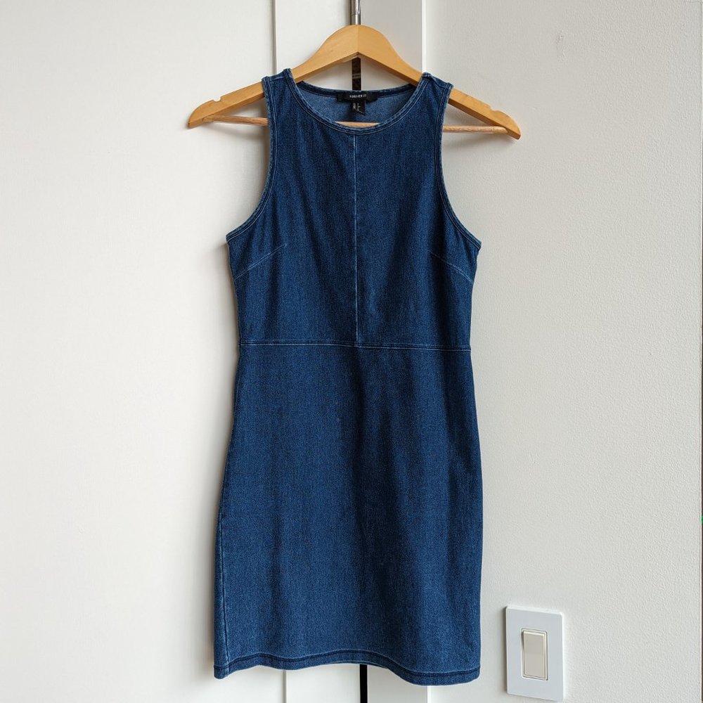 Sleeveless Denim Short Dress Size Small